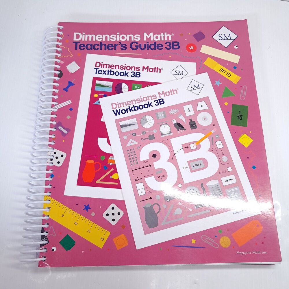 NEW Singapore Dimensions Math teacher's guide 3B 3 B homeschool school book